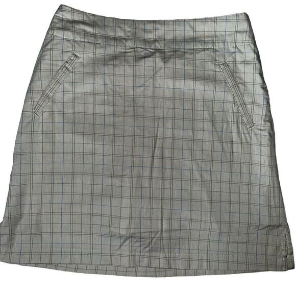 Line Up light gray checked golf skort 6 - Picture 1 of 8